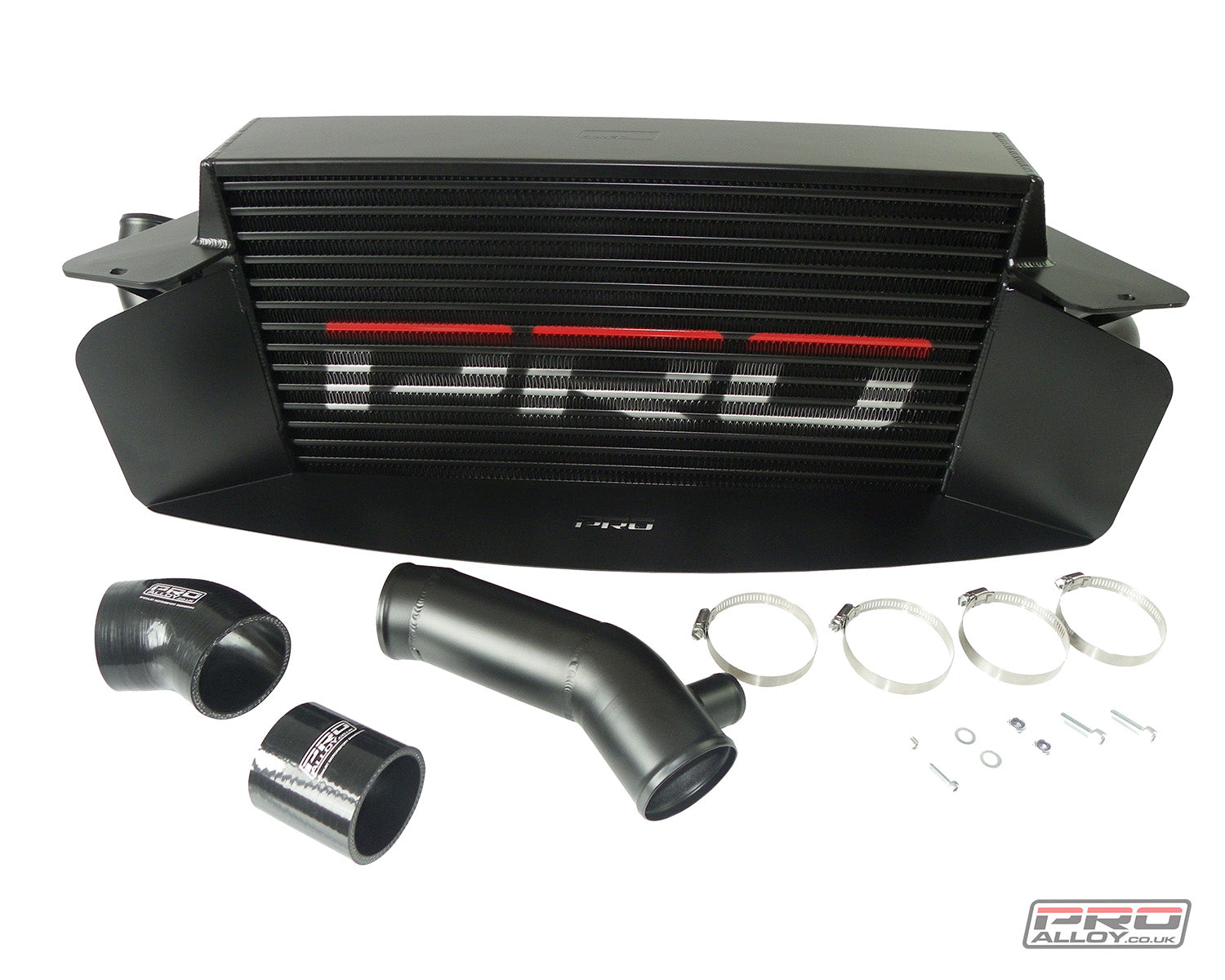 Focus RS MK2 Intercooler - Big Power Ultimate Spec Intercooler Satin Black With Logo With Symposer - Pro Alloy