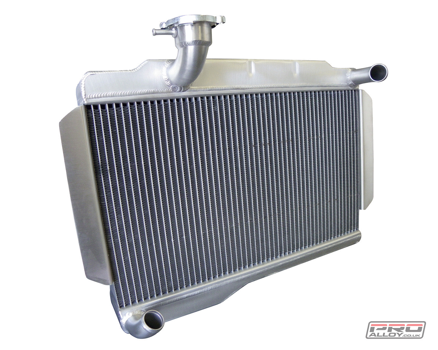 MGB (Rear Filler) Uprated Radiator Radiator Satin Silver   - Pro Alloy